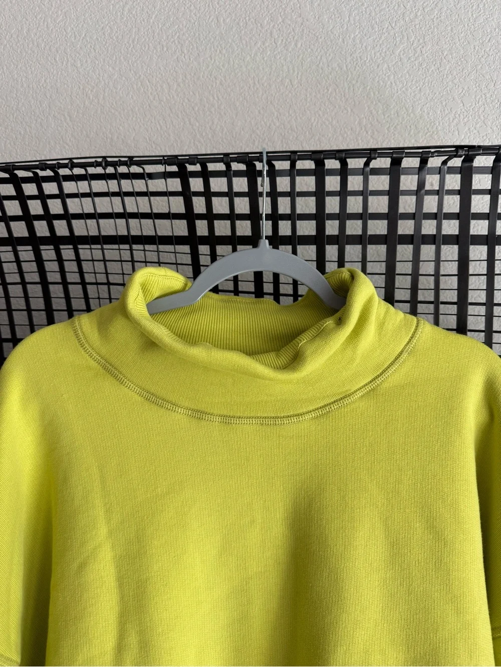 Free people A Cut Above Mock Neck Pullover Sweatshirt honeydew